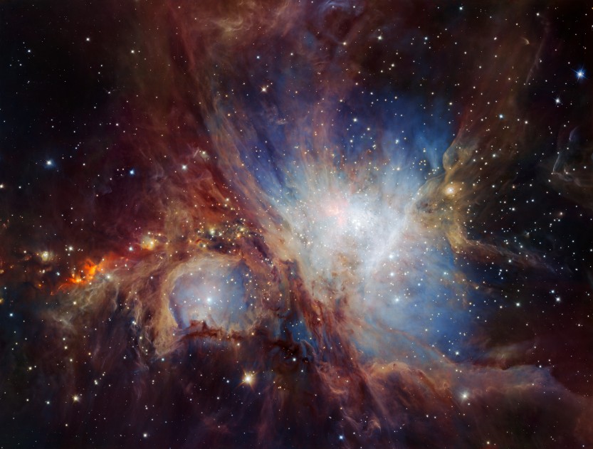 This spectacular image of the Orion Nebula star-formation region was obtained from multiple exposures using the HAWK-I infrared camera on ESO’s Very Large Telescope in Chile. This is the deepest view ever of this region and reveals more very faint planetary-mass objects than expected.